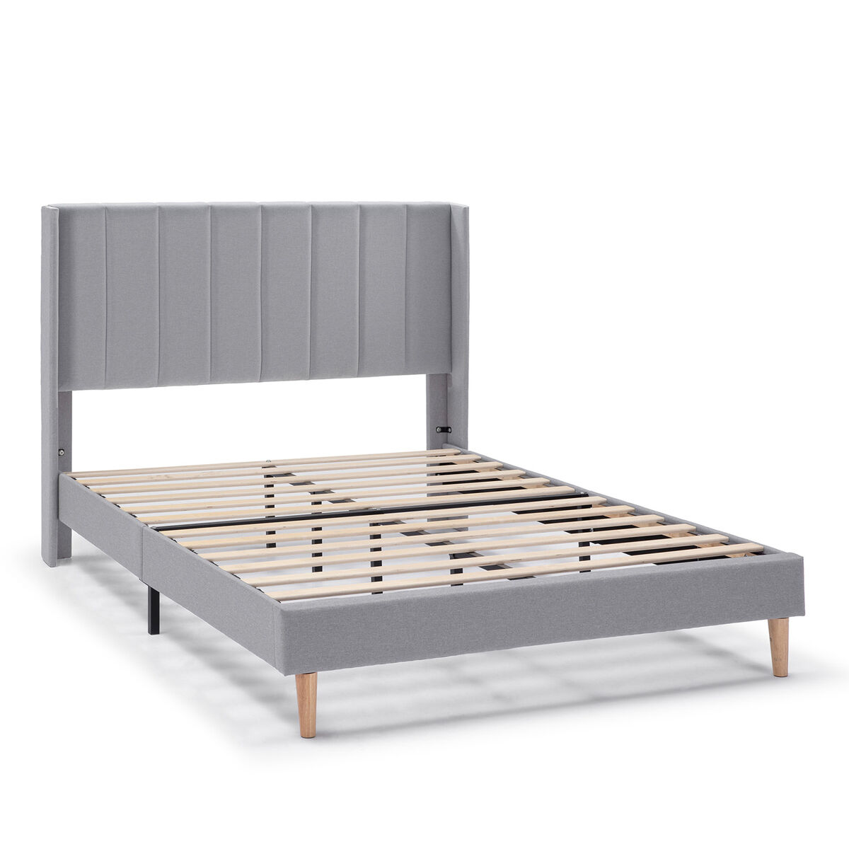 Estructura de cama tapizada Noelia 140x190 Gris Claro