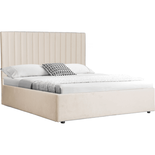 Cama com caixa Mia - 140 x 190 cm - Bege