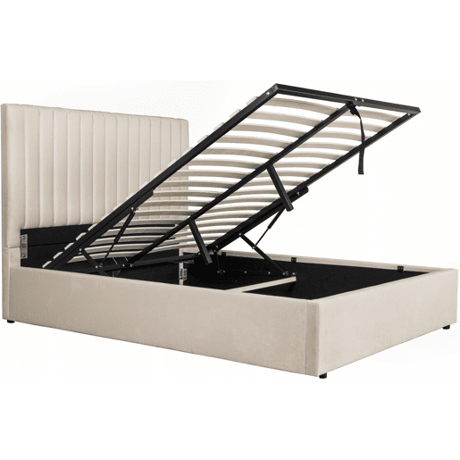 Cama com caixa Mia - 140 x 190 cm - Bege