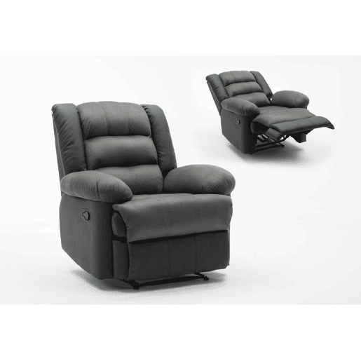 Poltrona de relaxamento Buckingham - 85 x 93 x 100 cm - Preto  Cinza escuro