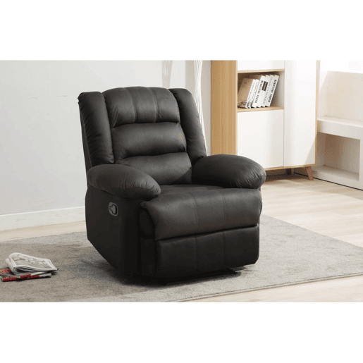 Poltrona de relaxamento Buckingham - 85 x 93 x 100 cm - Preto  Cinza escuro
