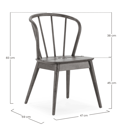 Conjunto de mesa 80x80 cm e 4 cadeiras de jantar Brisa Nogueira