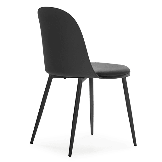 Conjunto de mesa 80x80 cm e 4 cadeiras de jantar Kana Preto