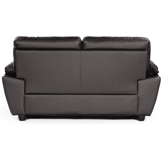 Sofá fixo em couro colado e PVC Dallas - 169 x 88 x 90 cm - 2 lugares - Chocolate