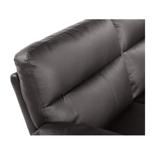 Sofá fixo em couro colado e PVC Dallas - 169 x 88 x 90 cm - 2 lugares - Chocolate