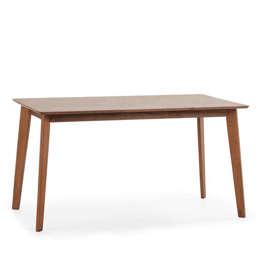 Conjunto de mesa 140x80 cm e 4 cadeiras de jantar Brisa Nogueira