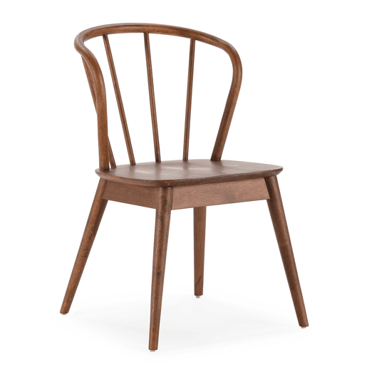 Conjunto de mesa 140x80 cm e 4 cadeiras de jantar Brisa Nogueira