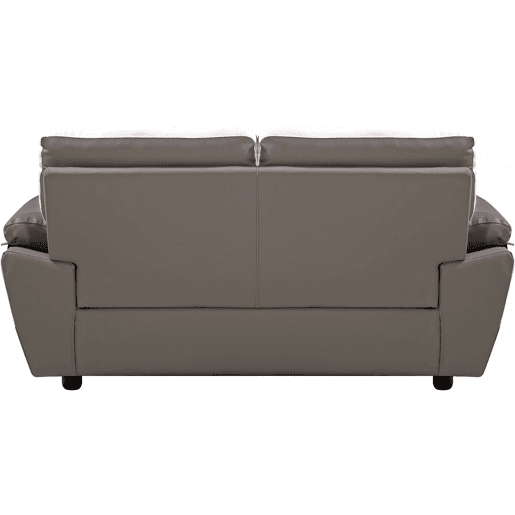 Sofá fixo em couro colado e PVC Dallas - 169 x 88 x 90 cm - 2 lugares - CinzaBranco