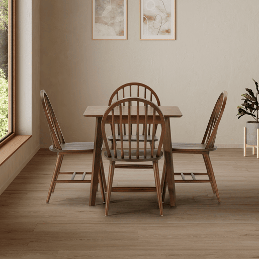 Conjunto de mesa 80x80 cm e 4 cadeiras de jantar Clarck Nogueira Conjunto de mesa 80x80 cm e 4 cadeiras de jantar Clarck Nogueira