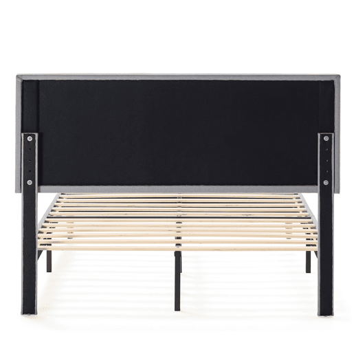 Cama estofada Silvi 30 cm, 150x190 cm, cinza claro