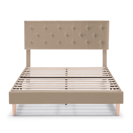 Cama estofada Rosi 30 cm, 150x190 cm, Bege