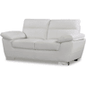 Sofá fixo em couro colado e PVC Dallas - 169 x 88 x 90 cm - 2 lugares - Branco