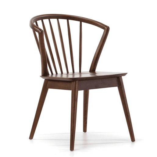 Conjunto de mesa 80x80 cm e 4 cadeiras de jantar Mura Nogueira