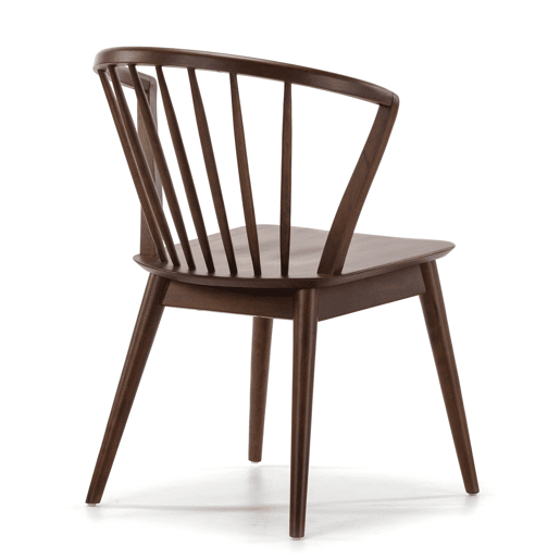 Conjunto de mesa 80x80 cm e 4 cadeiras de jantar Mura Nogueira