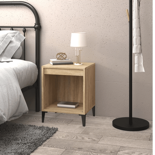 vidaXL Mesa de cabeceira 40x35x50 cm carvalho sonoma