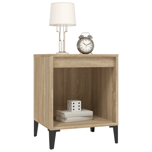 vidaXL Mesa de cabeceira 40x35x50 cm carvalho sonoma