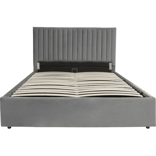 Cama com caixa Mia - 140 x 190 cm - Cinza