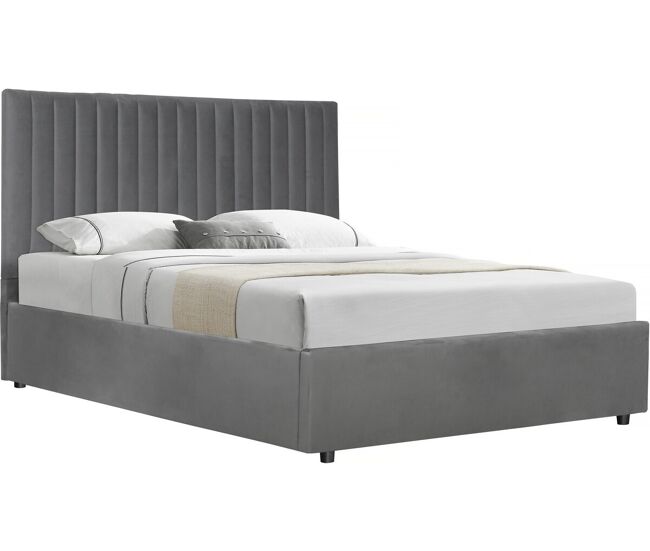 Cama con baúl "Mia" - 140 x 190 cm - Gris