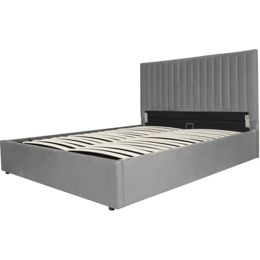 Cama com caixa Mia - 140 x 190 cm - Cinza