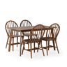 Conjunto de mesa 140x80 cm e 4 cadeiras de jantar Clarck Nogueira