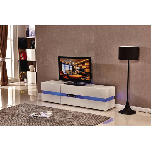Móvel TV LED Vida' u2013 177 x 39 x 45 cm u2013 Lacado branco