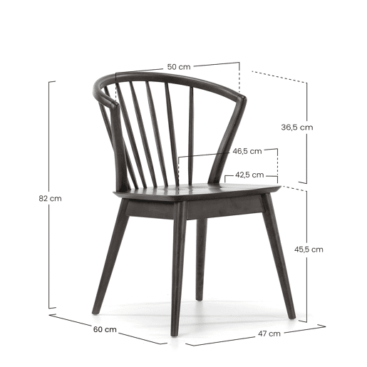 Conjunto de mesa 140x80 cm e 4 cadeiras de jantar Mura Nogueira