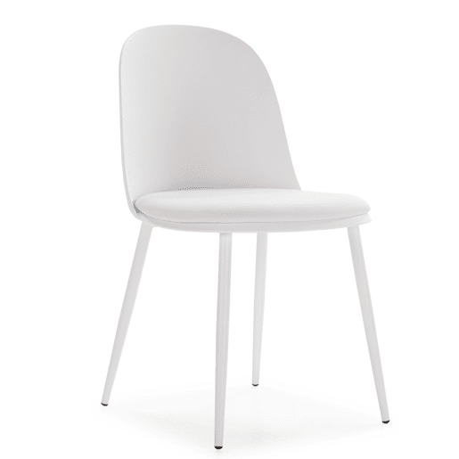 Conjunto de mesa 80x80 cm e 4 cadeiras de jantar Kana Branco