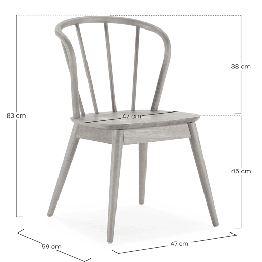 Conjunto de mesa 140x80 cm e 4 cadeiras de jantar Brisa Carvalho