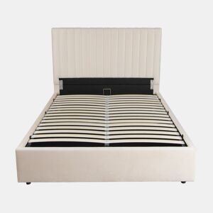 Cama com caixa Mia - 160 x 200 cm - Bege