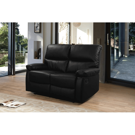 Sofá relaxante Lincoln - 147 x 89 x 103 cm - 2 lugares - Preto
