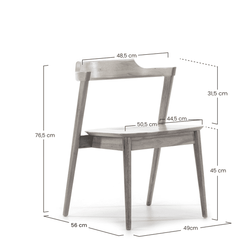 Conjunto de mesa 80x80 cm e 4 cadeiras de jantar Venus Carvalho