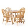 Conjunto de mesa 80x80 cm e 4 cadeiras de jantar Clarck Carvalho