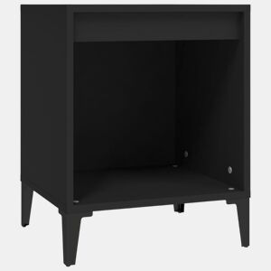 vidaXL Mesa de cabeceira 40x35x50 cm preto