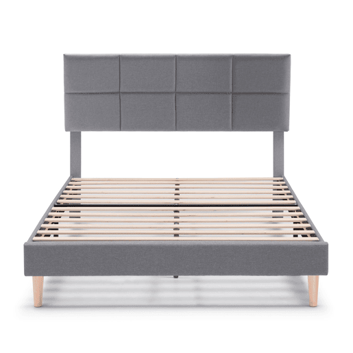Cama estofada Silvi 30 cm, 90x190 cm, cinza escuro