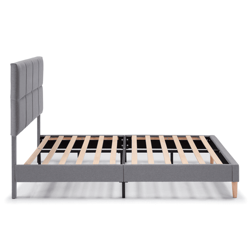 Cama estofada Silvi 30 cm, 90x190 cm, cinza escuro