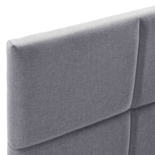 Cama estofada Silvi 30 cm, 90x190 cm, cinza escuro