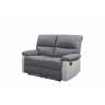 Sofá relax Lincoln - 147 x 89 x 103 cm - 2 lugares - Branco  cinza claro