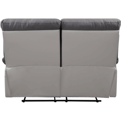 Sofá relax Lincoln - 147 x 89 x 103 cm - 2 lugares - Branco  cinza claro