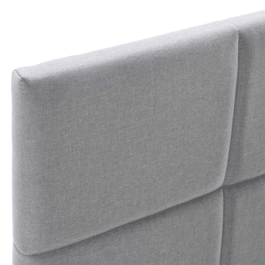 Cama estofada Silvi 30 cm, 140x190 cm, cinza claro
