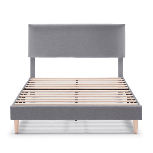 Cama estofada Lauren 30cm, 140x190cm, cinza escuro
