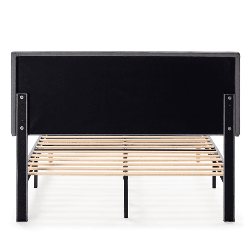 Cama estofada Lauren 30cm, 140x190cm, cinza escuro