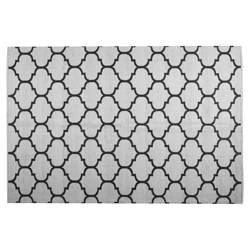Tapete de exterior ALADANA PretoBranco 140 x 200 cm Reversível