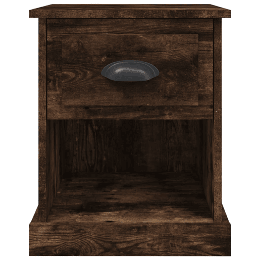 vidaXL Mesa de cabeceira 2 pcs derivados de madeira carvalho fumado