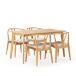 Juego de mesa y 4 sillas de comedor Rustic 140x80 Juego de mesa y 4 sillas de comedor Rustic 140x80 Nogal
