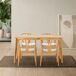 Juego de mesa y 4 sillas de comedor Rustic 140x80 Juego de mesa y 4 sillas de comedor Rustic 140x80 Nogal
