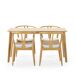 Juego de mesa y 4 sillas de comedor Rustic 140x80 Juego de mesa y 4 sillas de comedor Rustic 140x80 Nogal