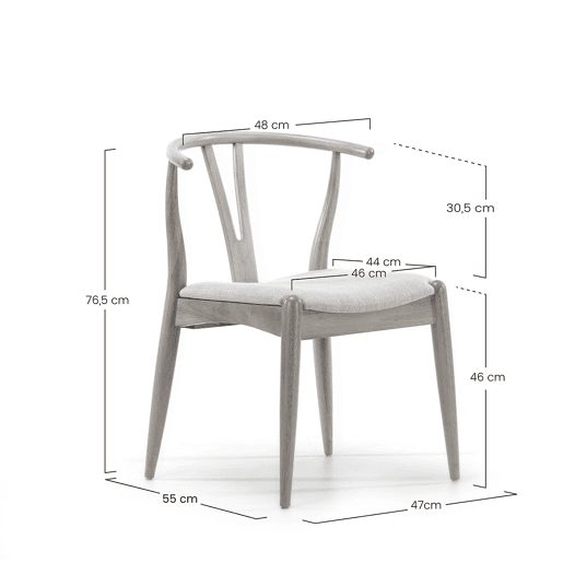Conjunto de mesa 140x80 cm e 4 cadeiras de jantar Rustic Carvalho