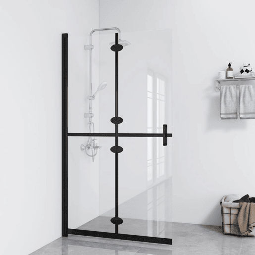 vidaXL Divisória chuveiro dobrável 80x190 cm vidro transparente ESG vidaXL Divisória chuveiro dobrável 80x190 cm vidro transparente ESG