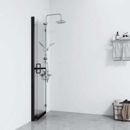 vidaXL Divisória chuveiro dobrável 80x190 cm vidro transparente ESG vidaXL Divisória chuveiro dobrável 80x190 cm vidro transparente ESG