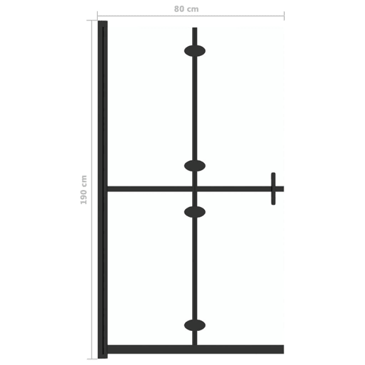 vidaXL Divisória chuveiro dobrável 80x190 cm vidro transparente ESG vidaXL Divisória chuveiro dobrável 80x190 cm vidro transparente ESG